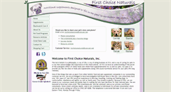 Desktop Screenshot of firstchoicenaturals.com